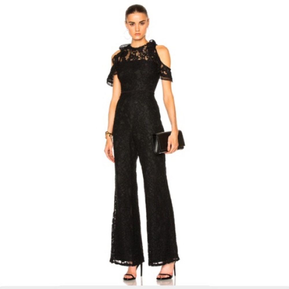 NWT Alexis Philippe Lace Cold Shoulder Jumpsuit